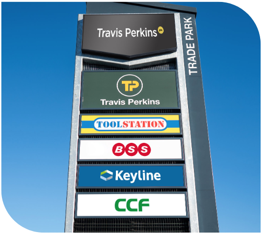 Group trade park sign
