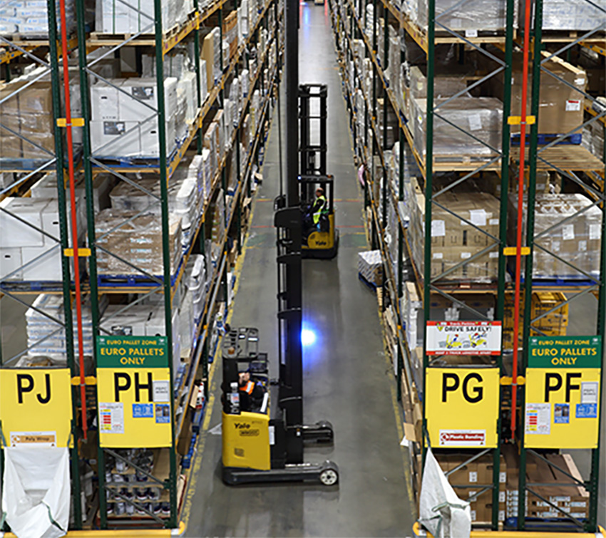 Pineham Distribution Hub PDH Racking Stacked With Products
